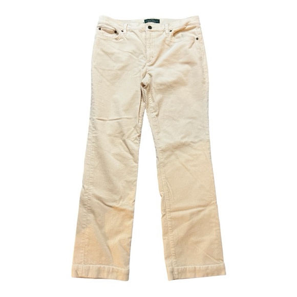 Lauren Ralph Lauren Cream Corduroy Pants - Picture 2 of 7